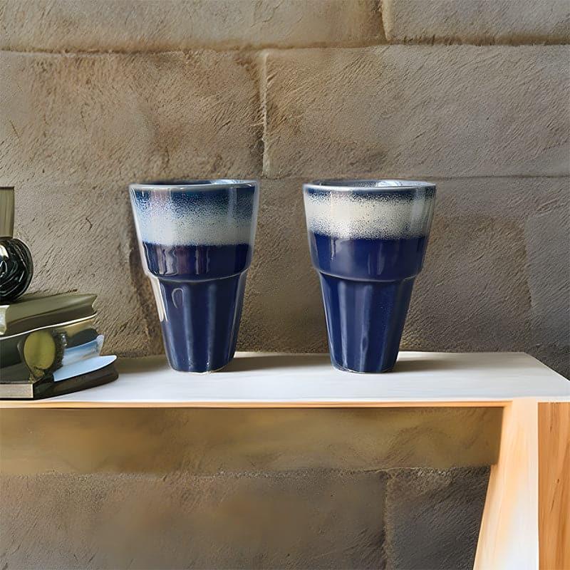 Buy Hebe Tea Glass Deep Blue - Set Of Two Mug & Tea Cup from Vaaree