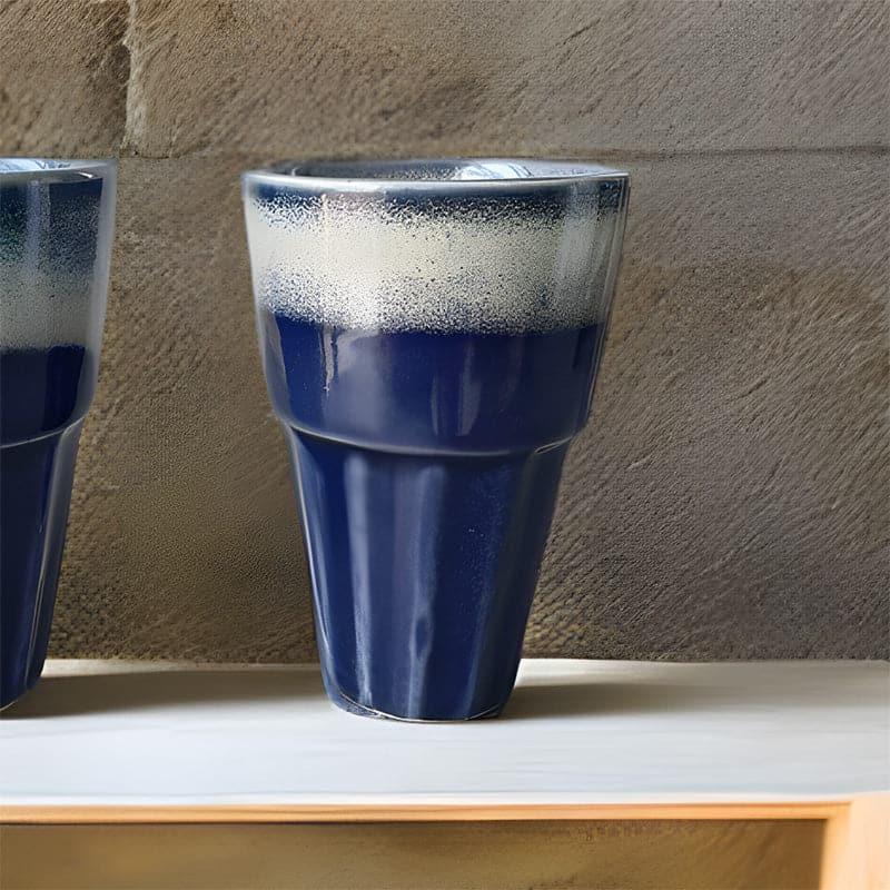 Mug & Tea Cup - Hebe Tea Glass Deep Blue - Set Of Two