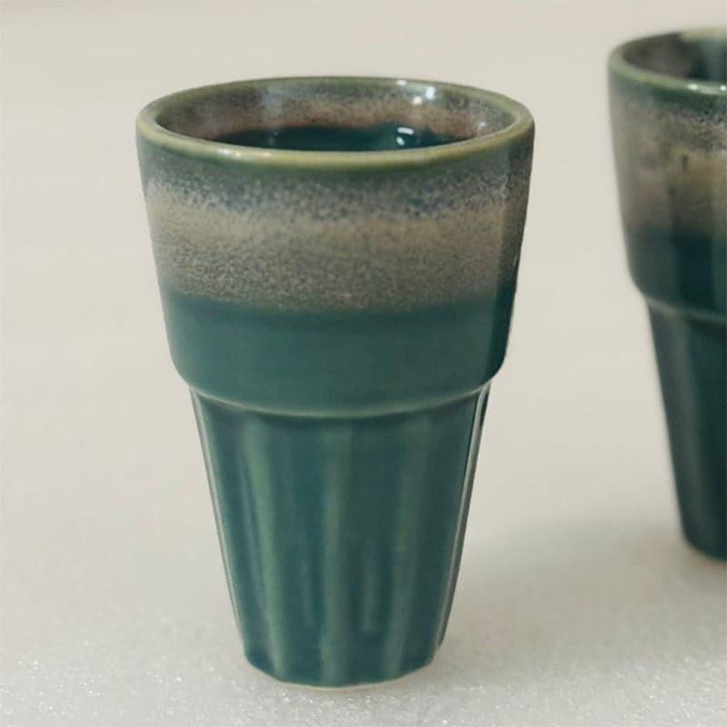 Mug & Tea Cup - Hebe Tea Glass Teal - Set Of Two