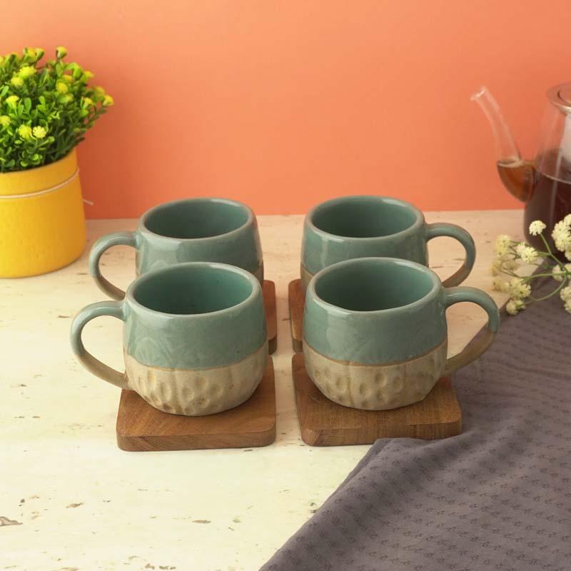 Buy Hester Glazed Ceramic Cup (200 ML) - Set Of Four Mug & Tea Cup from Vaaree