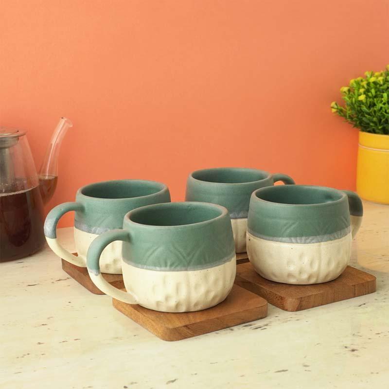 Buy Hester Matte Ceramic Cup (200 ML) - Set Of Four Mug & Tea Cup from Vaaree