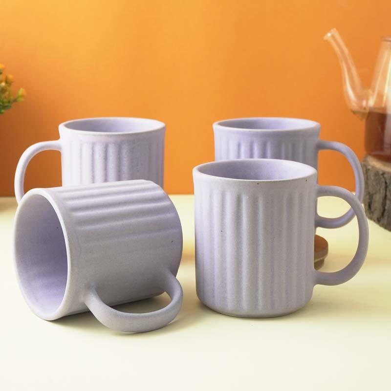 Mug & Tea Cup - Horete Lilac Mug (400 ML) - Set Of Four