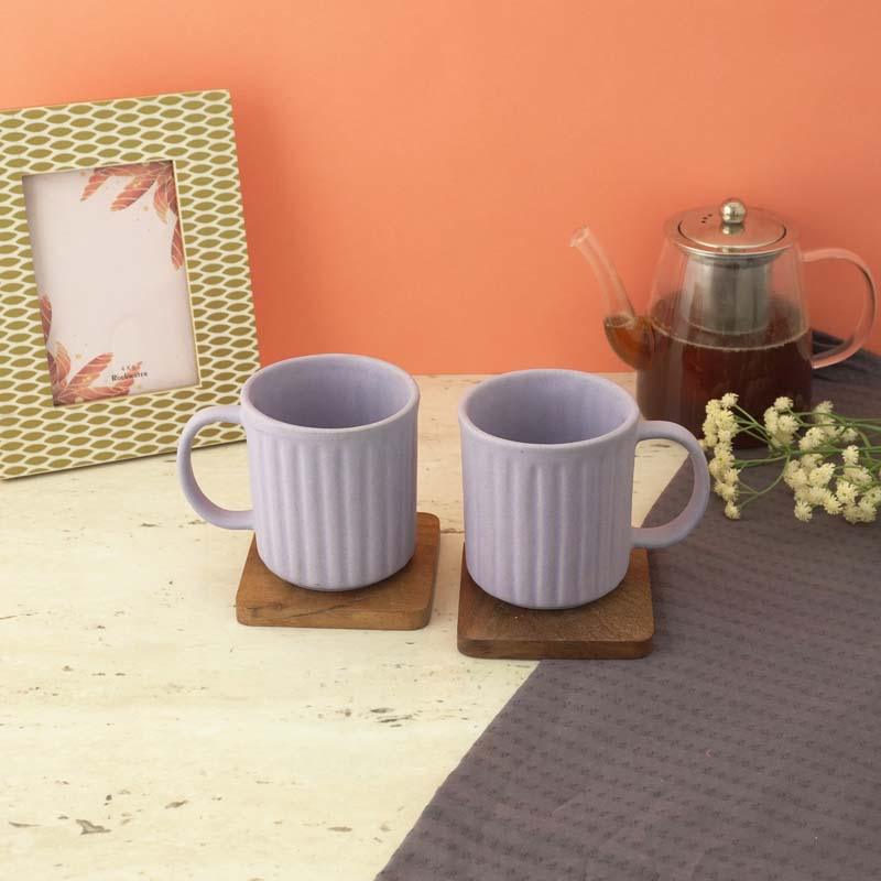 Buy Horete Lilac Mug (400 ML) - Set Of Two Mug & Tea Cup from Vaaree