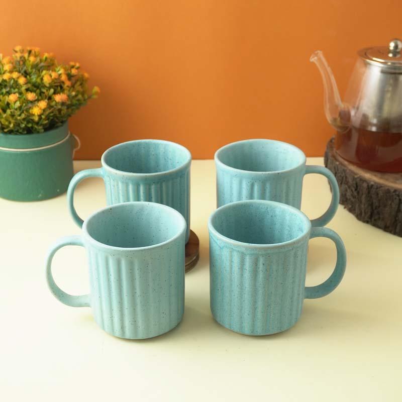 Buy Horete Teal Mug (400 ML) - Set Of Four Mug & Tea Cup from Vaaree