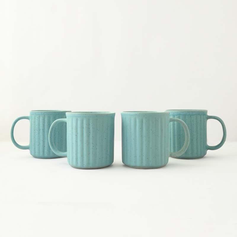 Buy Horete Teal Mug (400 ML) - Set Of Four Mug & Tea Cup from Vaaree