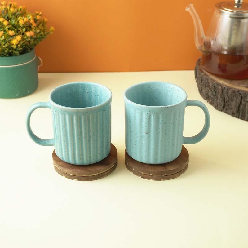 Buy Horete Teal Mug (400 ML) - Set Of Two Mug & Tea Cup from Vaaree