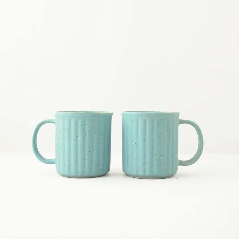 Buy Horete Teal Mug (400 ML) - Set Of Two Mug & Tea Cup from Vaaree