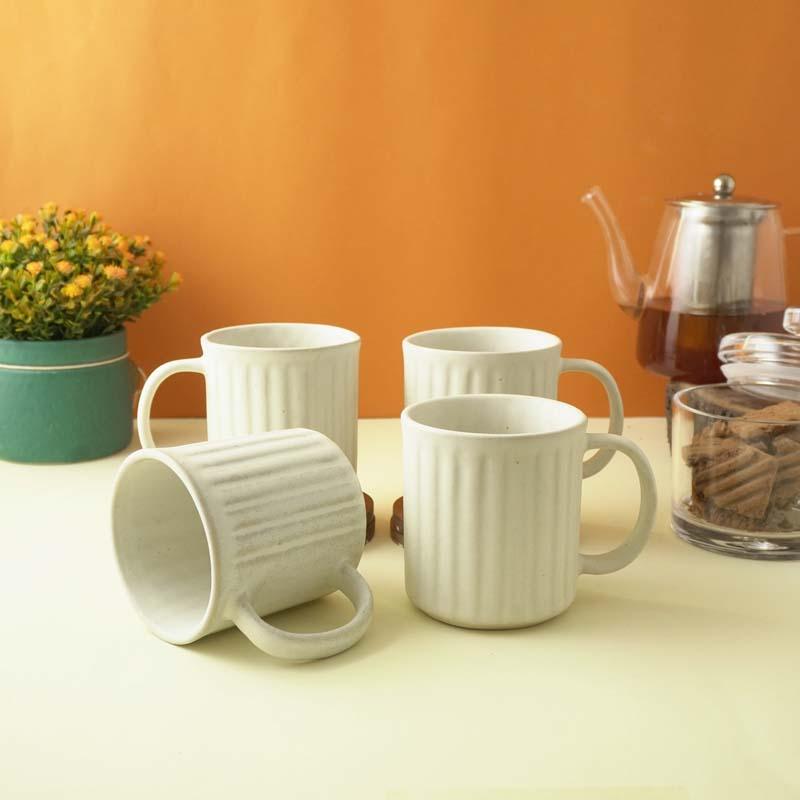 Buy Horete White Mug (400 ML) - Set Of Four Mug & Tea Cup from Vaaree