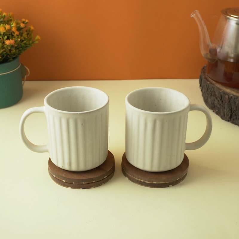 Buy Horete White Mug (400 ML) - Set Of Two Mug & Tea Cup from Vaaree