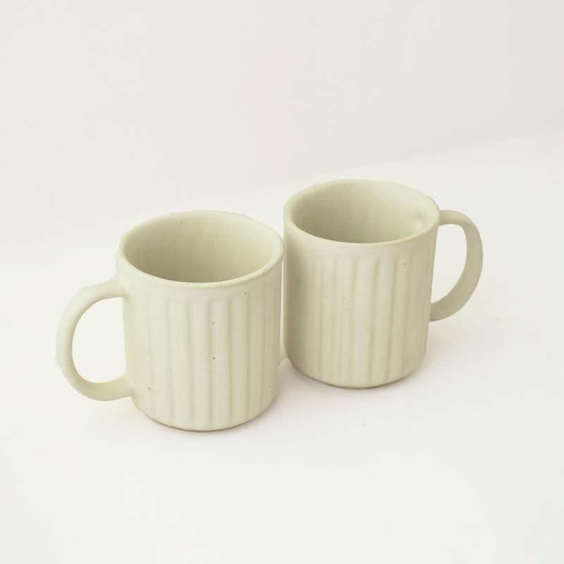 Buy Horete White Mug (400 ML) - Set Of Two Mug & Tea Cup from Vaaree