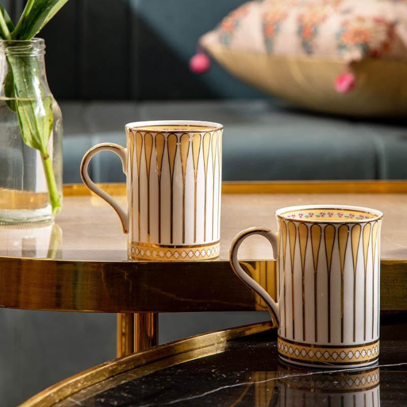 Mug & Tea Cup - Hridi Mug & Tray Set - Set Of Three