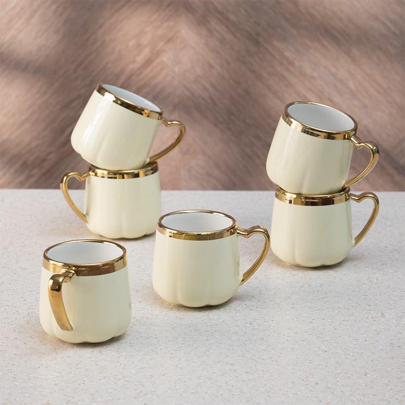 Mug & Tea Cup - Idora Trimo Mug (220 ML) - Set Of Six