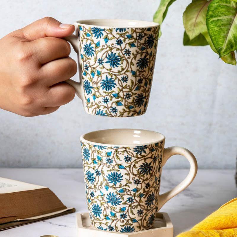 Buy Jahanara Ceramic Mug (270 ML) - Set Of Two Mug & Tea Cup from Vaaree