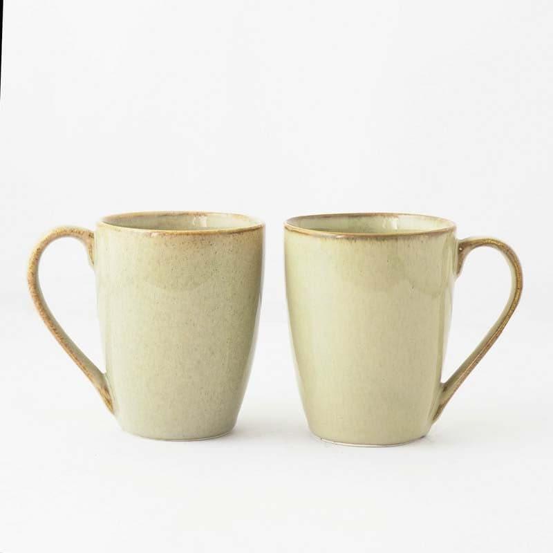 Buy Jivina Khaki Mug (400 ML) - Set Of Two Mug & Tea Cup from Vaaree