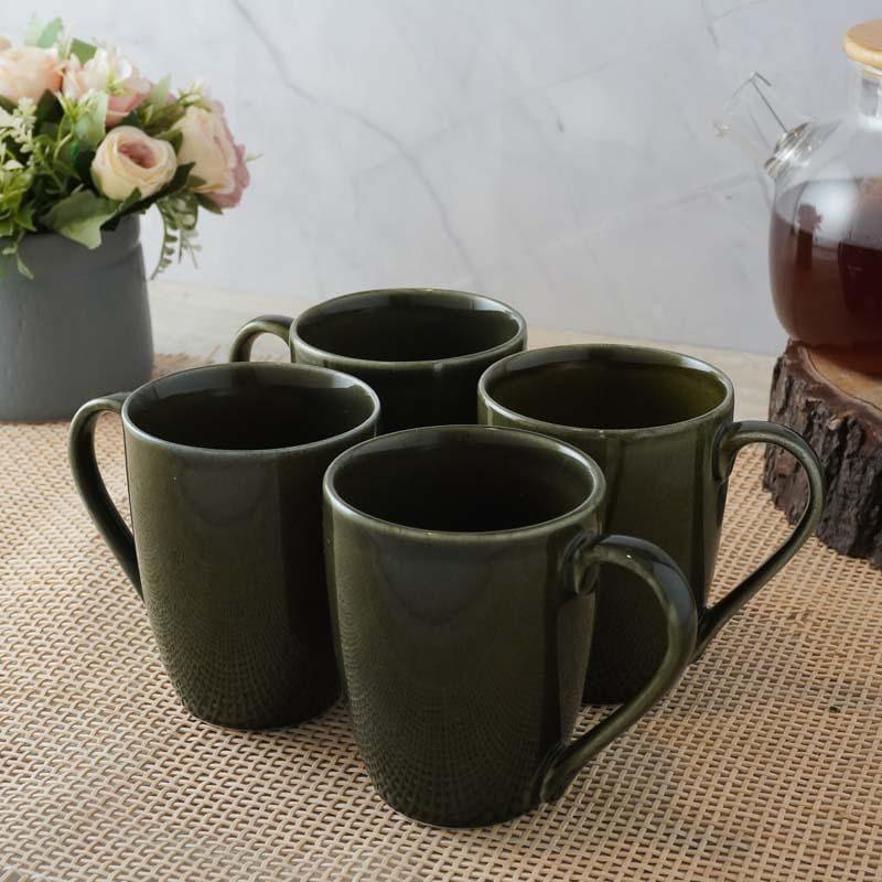 Buy Jivina Olive Mug (400 ML) - Set Of Four Mug & Tea Cup from Vaaree