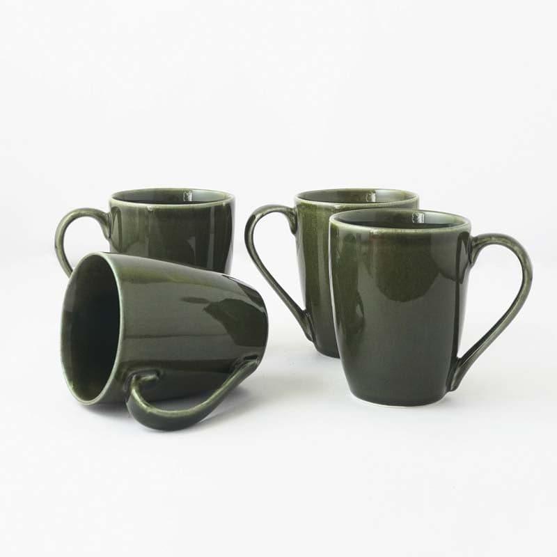 Buy Jivina Olive Mug (400 ML) - Set Of Four Mug & Tea Cup from Vaaree