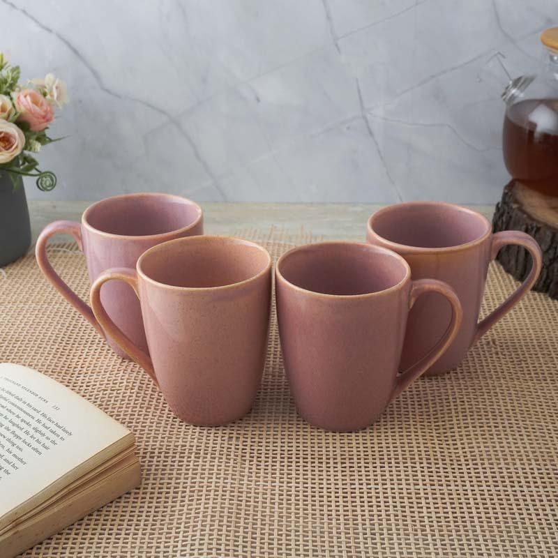 Buy Jivina Pink Mug (400 ML) - Set Of Four Mug & Tea Cup from Vaaree