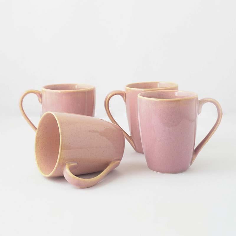 Buy Jivina Pink Mug (400 ML) - Set Of Four Mug & Tea Cup from Vaaree