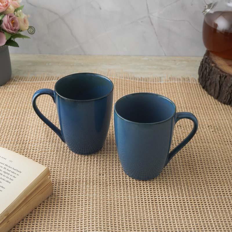 Buy Jivina Prussian Mug (400 ML) - Set Of Two Mug & Tea Cup from Vaaree