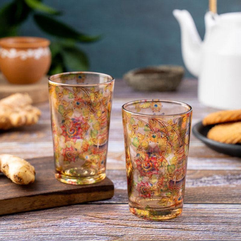 Mug & Tea Cup - Kalamkari Chai Glass - Set Of Two