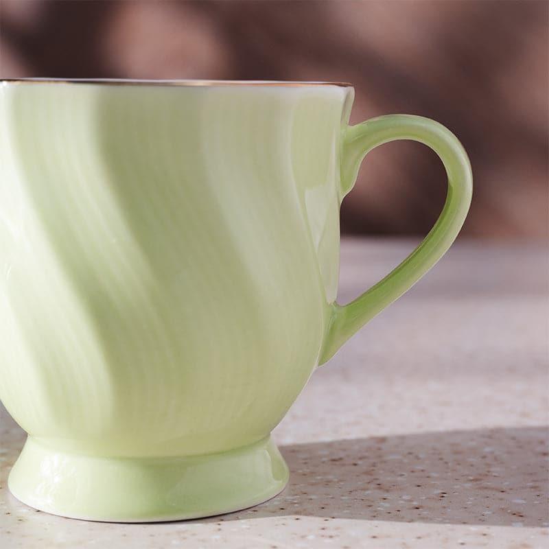 Mug & Tea Cup - Kino Wavy Mint Mug (200 ML) - Set Of Six