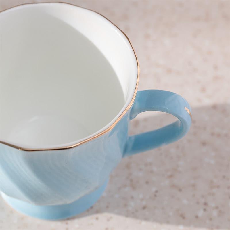 Mug & Tea Cup - Kino Wavy Sky Blue Mug (200 ML) - Set Of Six