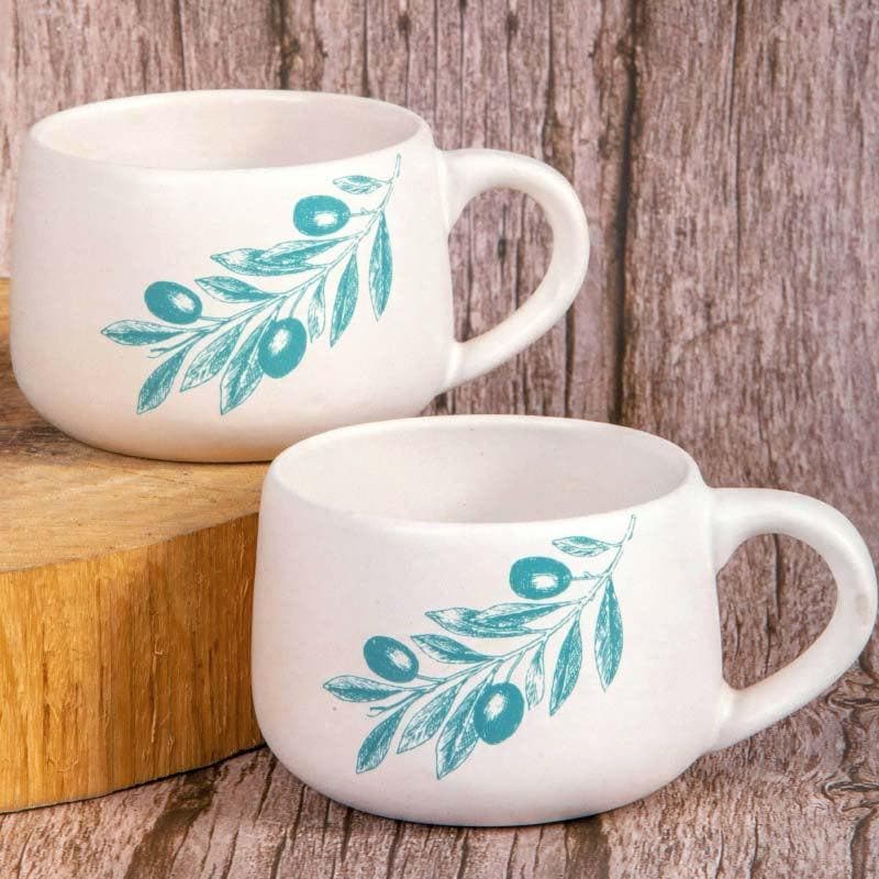 Buy Leaf Me Pretty Mug - Set Of Two Mug & Tea Cup from Vaaree