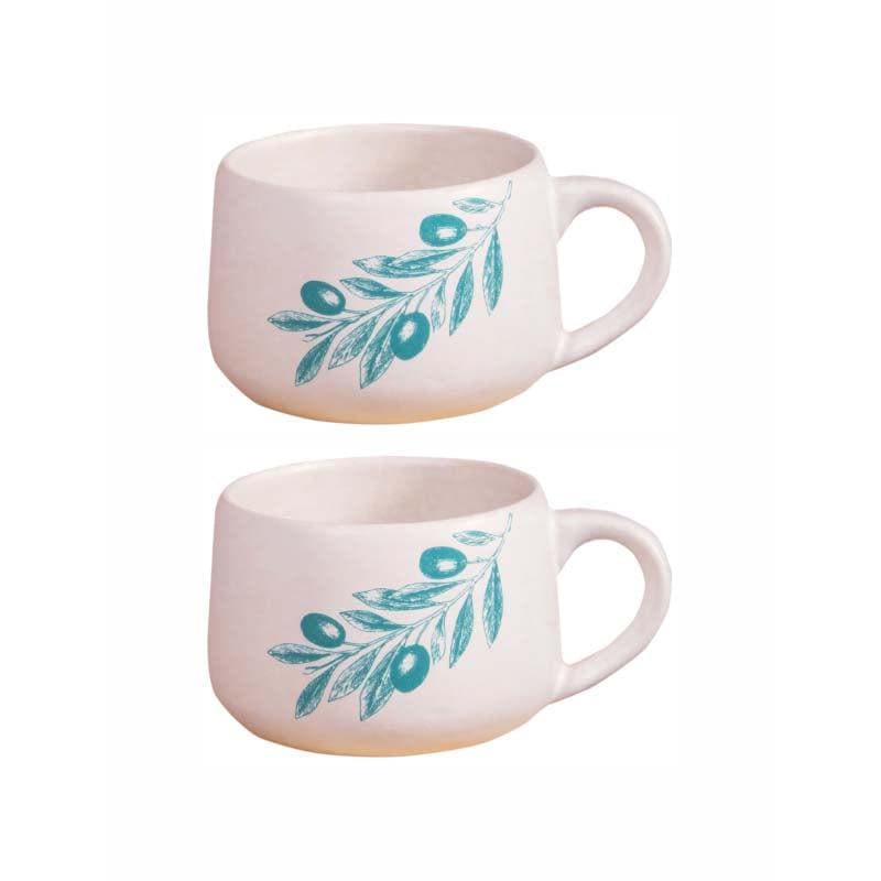 Buy Leaf Me Pretty Mug - Set Of Two Mug & Tea Cup from Vaaree