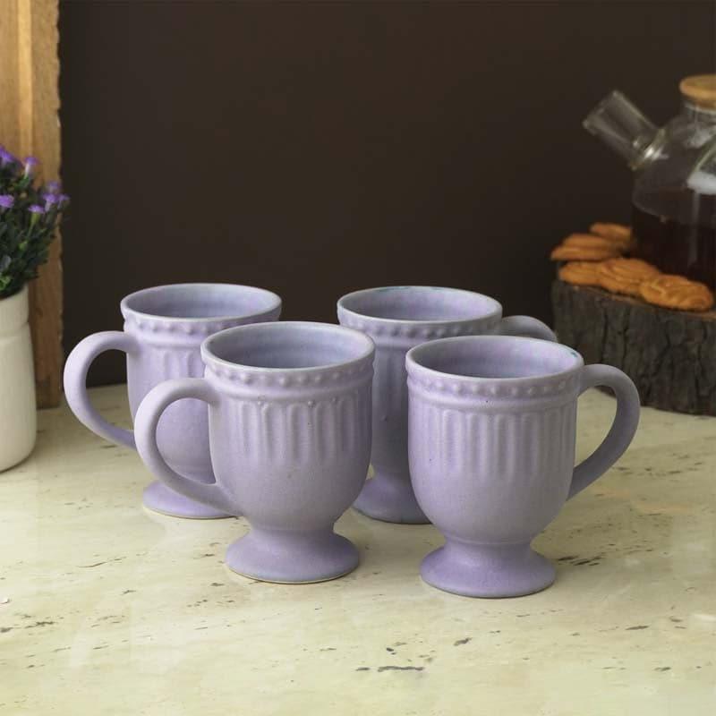 Mug & Tea Cup - Lilac Delphine Ceramic Mug (300 ML) - Set Of Four