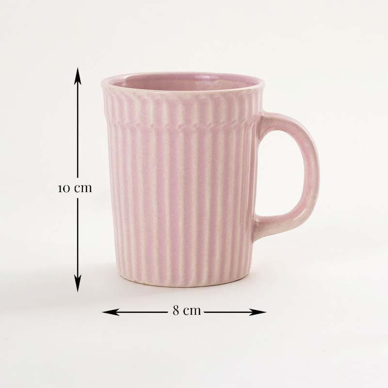 Buy Limso Ribbed Mugs (Pink) - Set Of Two Mug & Tea Cup from Vaaree