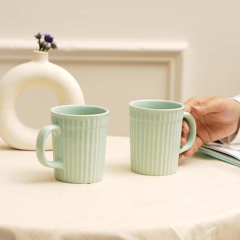 Mug & Tea Cup - Limso Ribbed Mugs (Sky) - Set Of Two