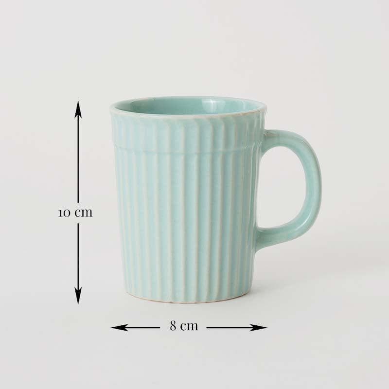 Mug & Tea Cup - Limso Ribbed Mugs (Sky) - Set Of Two