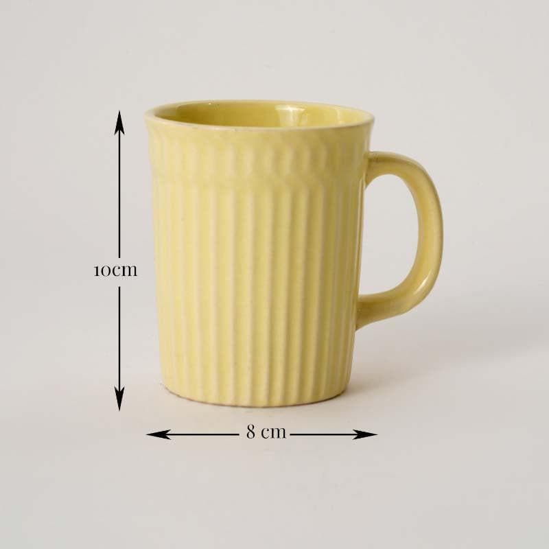 Buy Limso Ribbed Mugs (Yellow) - Set Of Two Mug & Tea Cup from Vaaree