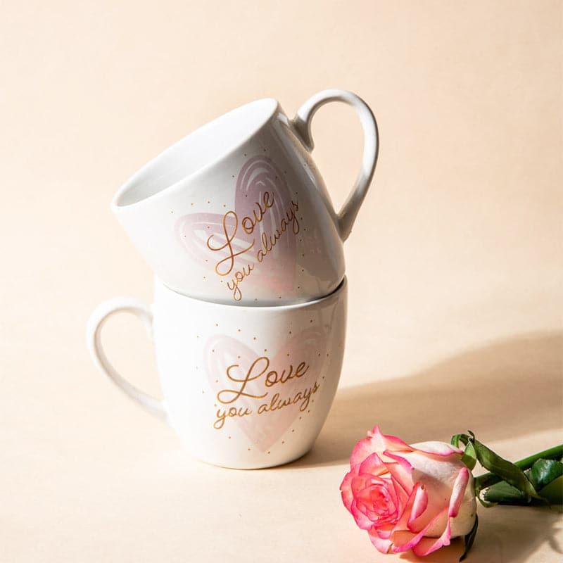 Buy Love You Always Mug - Set Of Two Mug & Tea Cup from Vaaree