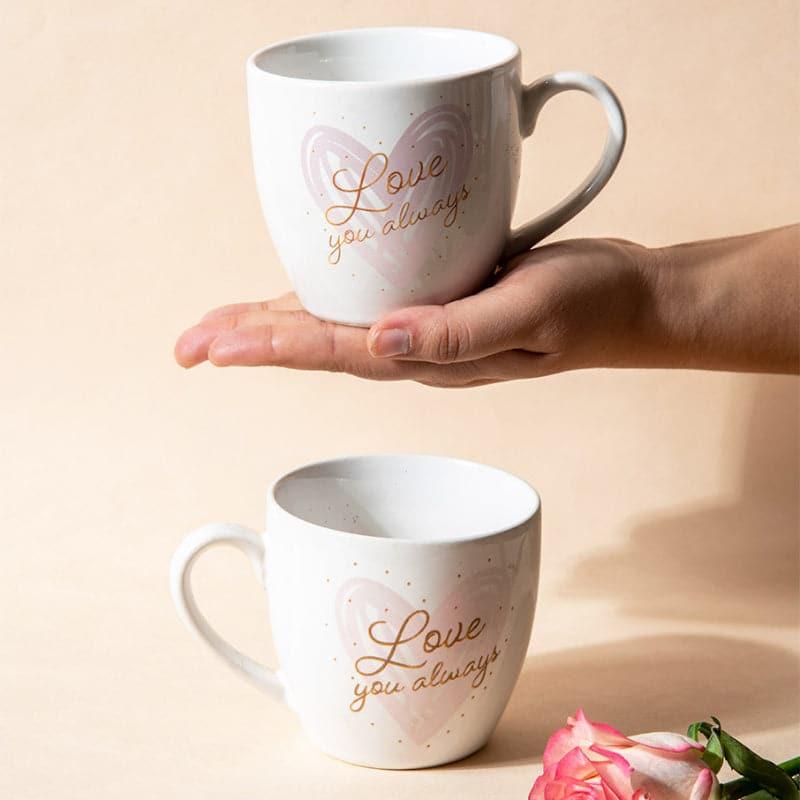 Buy Love You Always Mug - Set Of Two Mug & Tea Cup from Vaaree