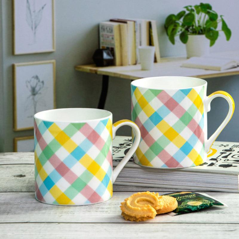 Mug & Tea Cup - Maxi Cross Stripe Mug (360 ML) - Set Of Two