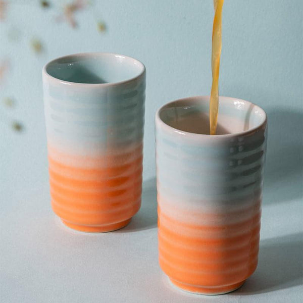 Mug & Tea Cup - Melva Ribbed Tumbler - Set Of Two