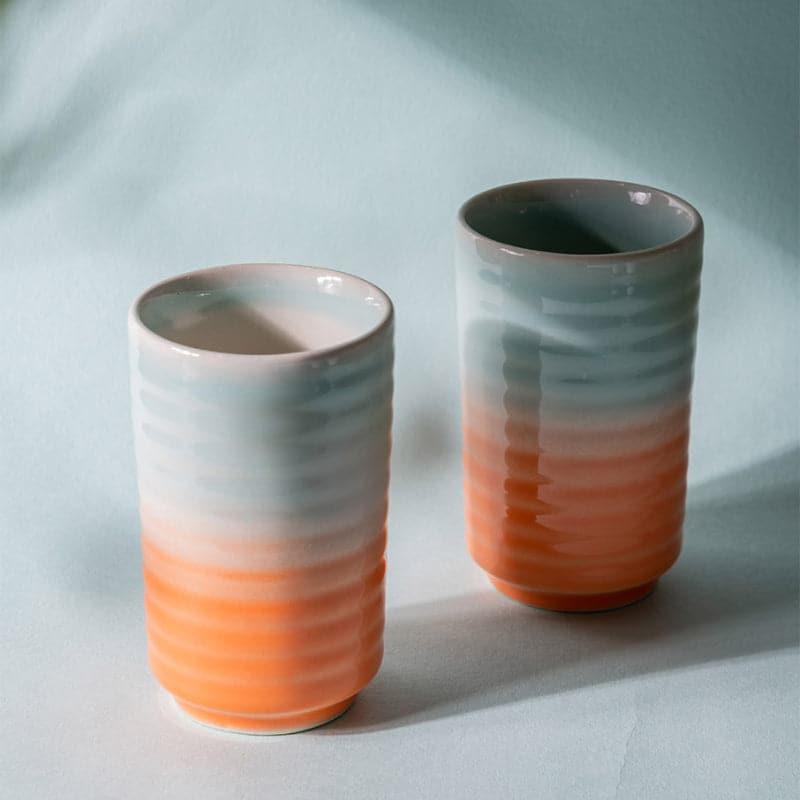 Buy Melva Ribbed Tumbler - Set Of Two Mug & Tea Cup from Vaaree