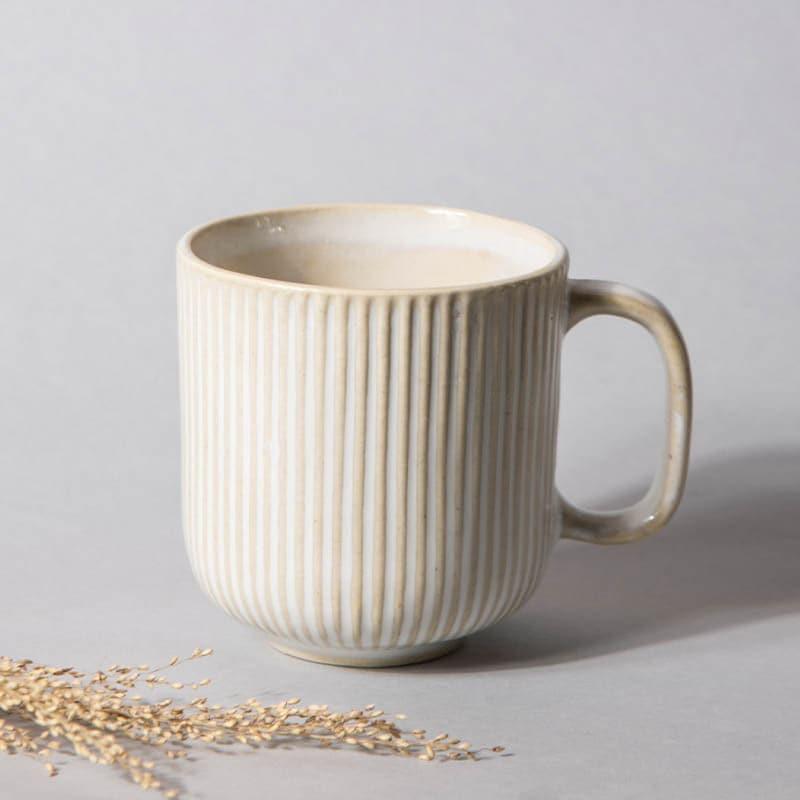 Buy Mezo Ribbed Mug (350 ML) - Set Of Two Mug & Tea Cup from Vaaree