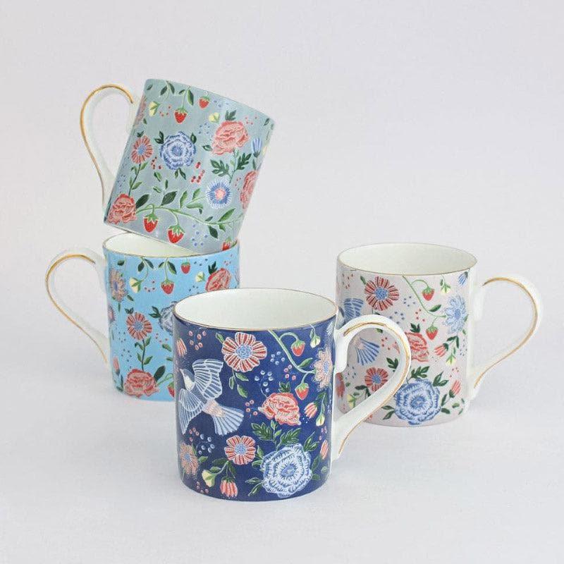 Buy Midsummer Fine China Tea Mugs - Set Of 4 Mug & Tea Cup from Vaaree