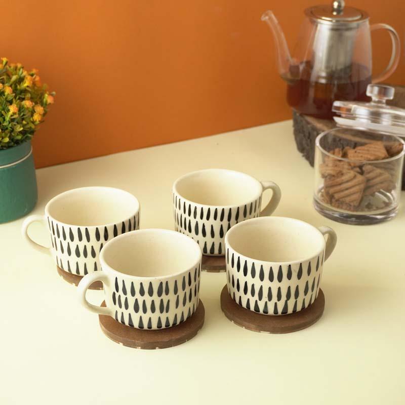 Buy Mini Strokes Mug (250 ML) - Set Of Four Mug & Tea Cup from Vaaree