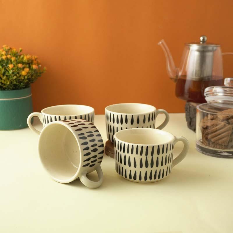 Buy Mini Strokes Mug (250 ML) - Set Of Four Mug & Tea Cup from Vaaree