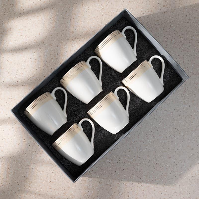 Mug & Tea Cup - Mirona Goldline Mug (200 ML) - Set Of Six