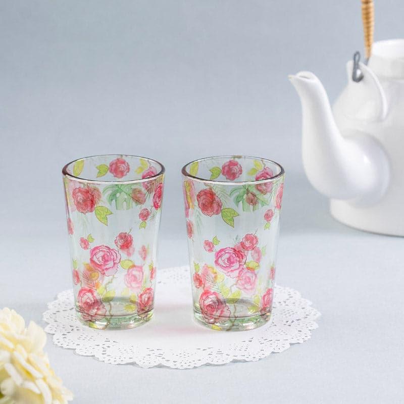 Buy Misty Morning Roses Chai Glass - Set of Two Mug & Tea Cup from Vaaree