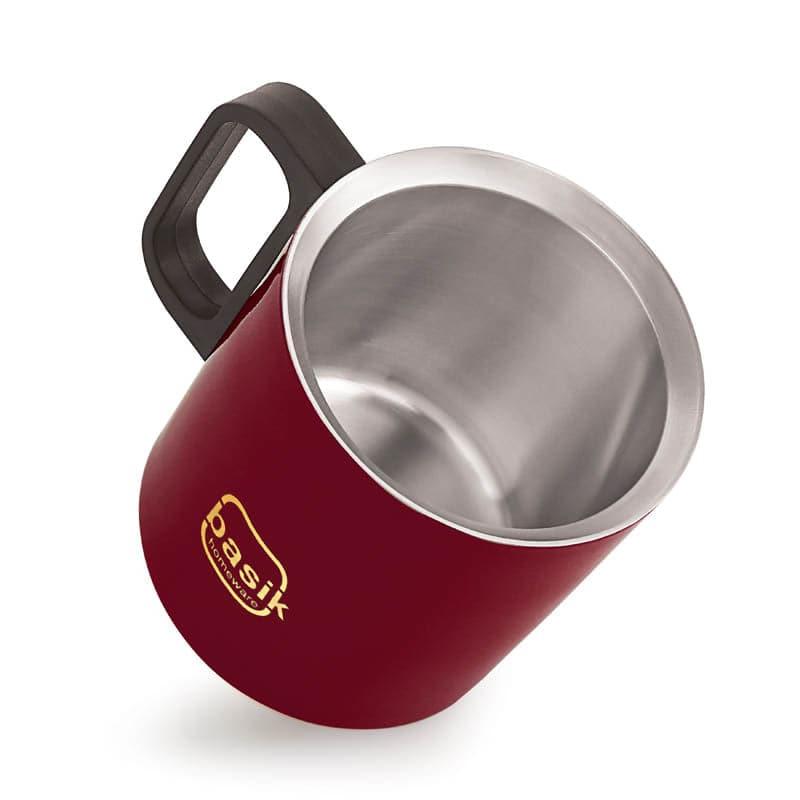 Buy Moira Stainless Steel Mug (270 ML) - Plum Mug & Tea Cup from Vaaree