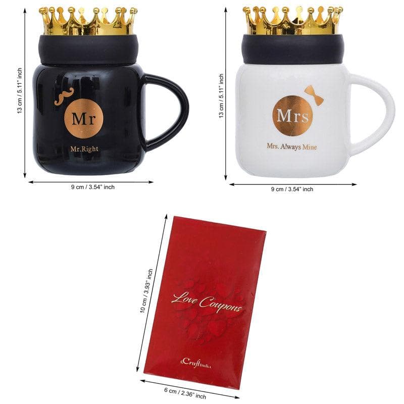 Buy Mr & Mrs Royal Valentine Mug Set Mug & Tea Cup from Vaaree