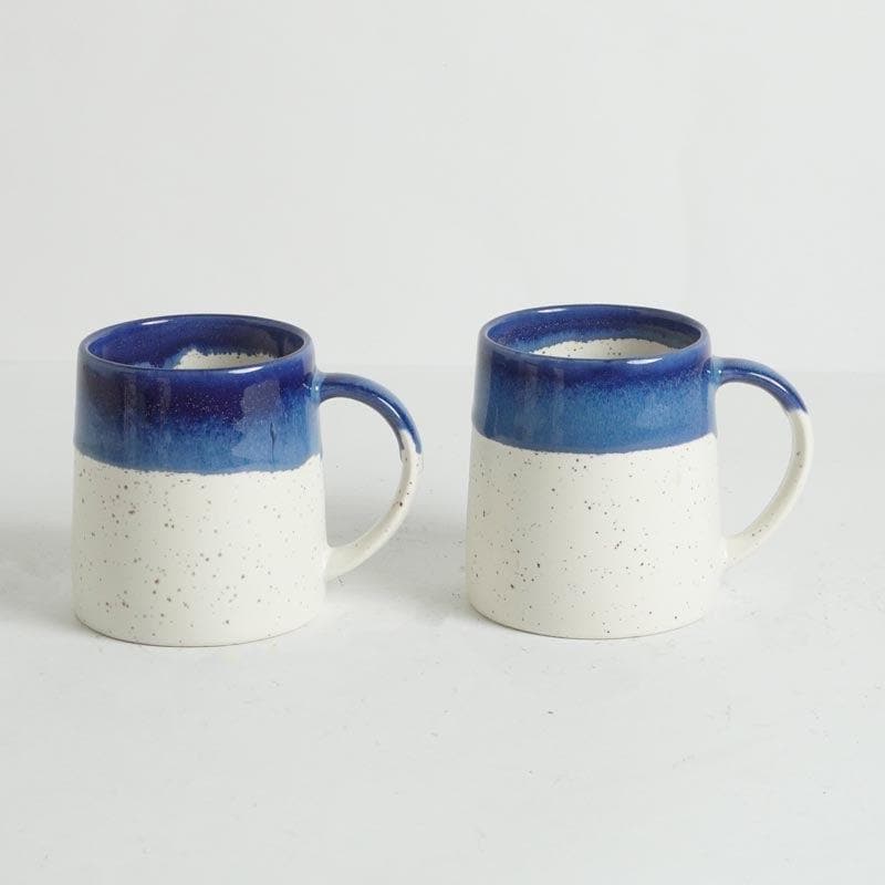 Mug & Tea Cup - Nouvelle Ceramic Mug (Blue) - Set Of Two