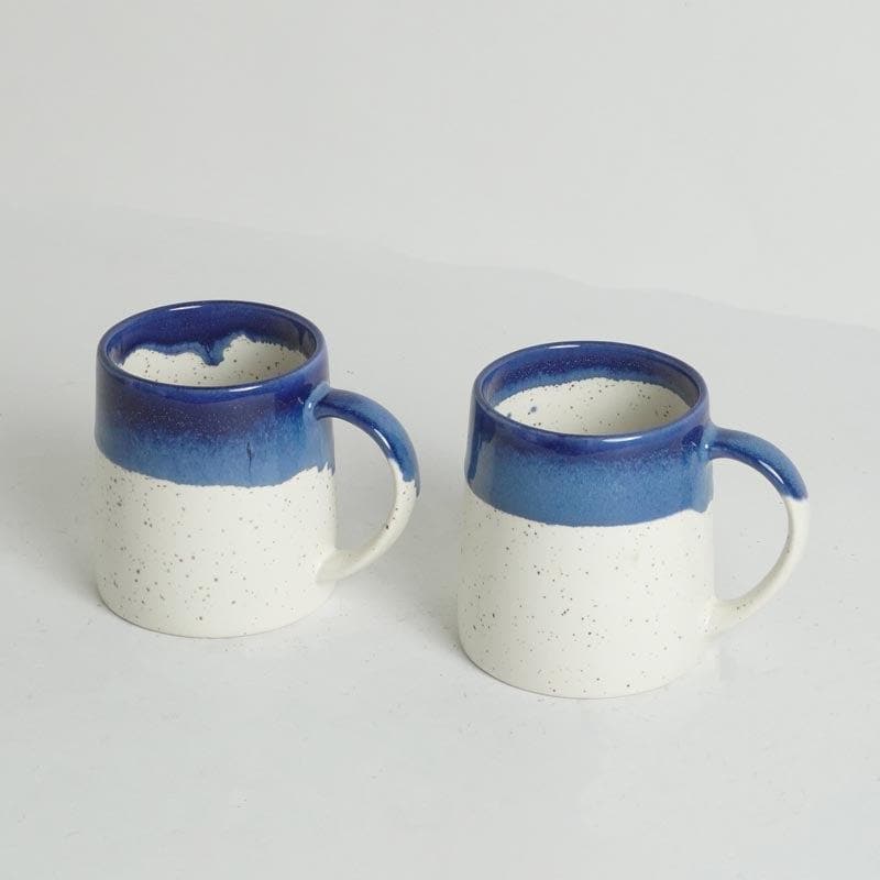 Mug & Tea Cup - Nouvelle Ceramic Mug (Blue) - Set Of Two