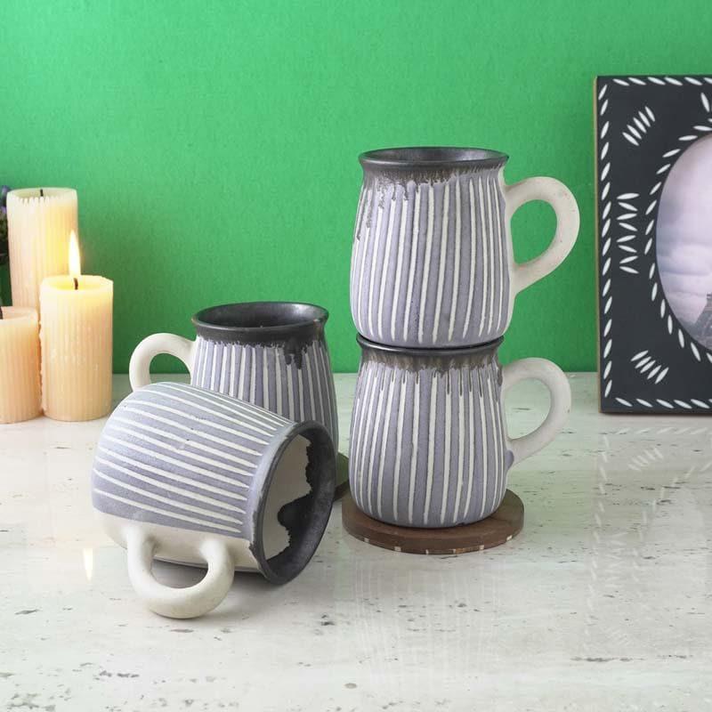 Buy Otillia B&W Mugs (400 ML) - Set Of Four Mug & Tea Cup from Vaaree