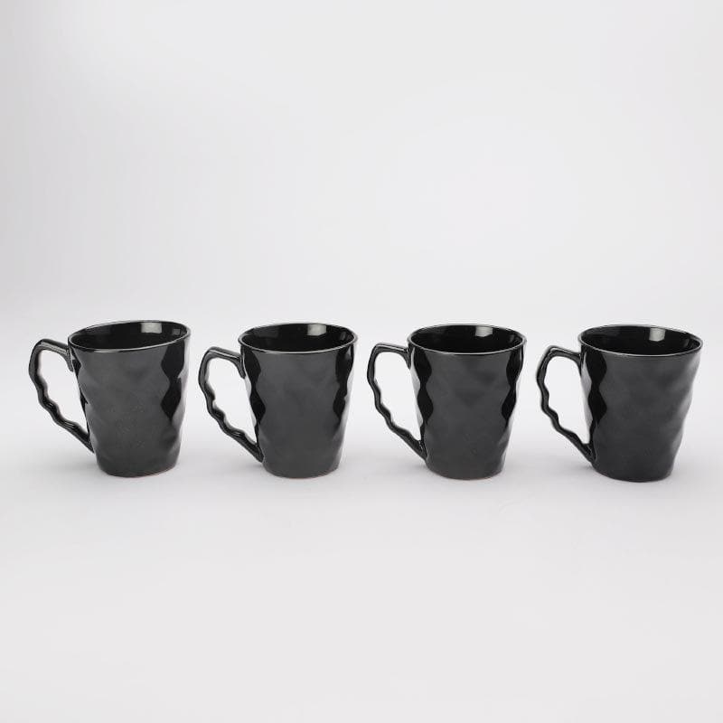 Buy Pitch-Dark Ceramic Mug - Set Of Four Mug & Tea Cup from Vaaree